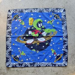 Vintage 1996 Looney Tunes Marvin The Martian Bandana Blue 