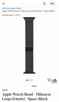 Apple Watch Band - Milanese Loop (44mm) - Space Black