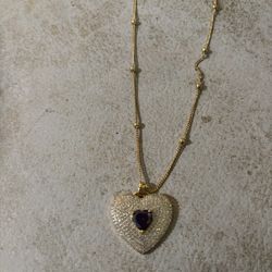 Gold Plated Moissanite Necklace 