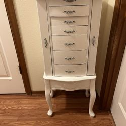 White Jewelry Armoire