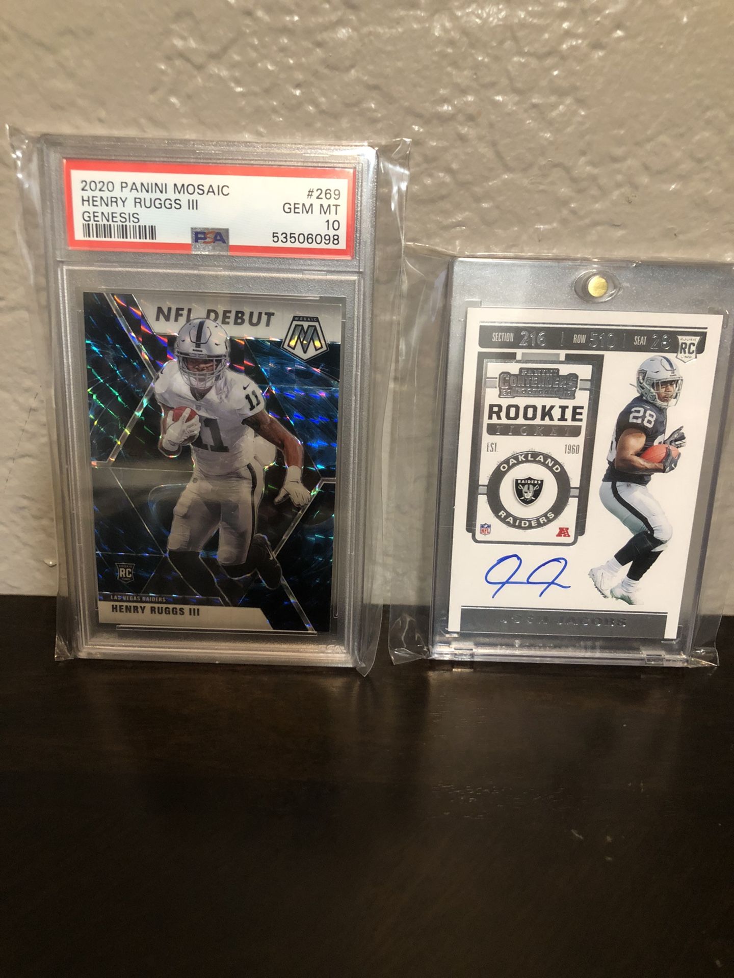 Las Vegas Raiders PSA Henry Ruggs And Josh Jacobs Auto 