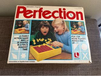 Vintage 1982 Lakeside's Perfection Game Complete in Original Box *Works*