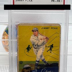 1934 GOUDEY BASEBALL #1 JIMMY FOXX PSA 1 PR