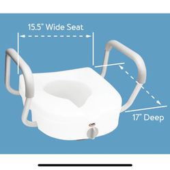 Handicap Raised Toilet Seat For Seniors and Elevated Toilet Seat