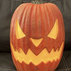 Halloween Jack O Lantern Plastic Blow Mold Seasonal Visions Lights Sounds WORKS