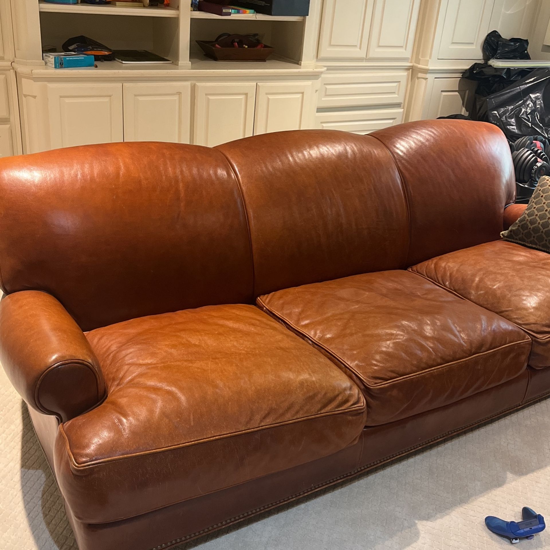 Baseball Leather Couch