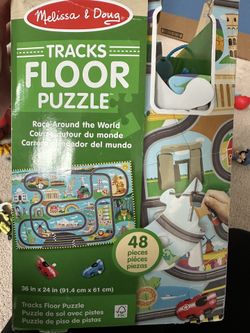 Melissa & Doug Tracks Floor Puzzle 