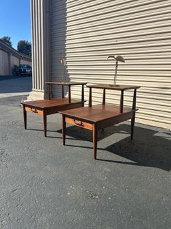 Mid Century Modern Refinished End Table By Heritage Herendo.