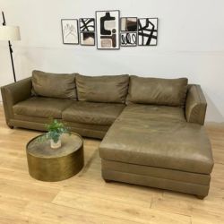 Expressions Furniture 2-Piece Leather Sectional Couch