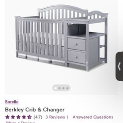 Used Crib And Diaper Changing Table 