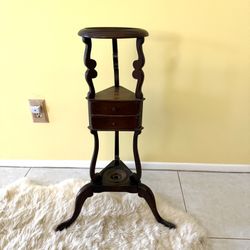 Antique Wig Stand Planter Pedestal
