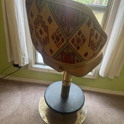 Set Of 6 real leather, antique casino chairs