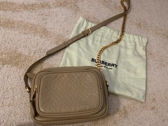 Burberry embossed leather crossbody bag