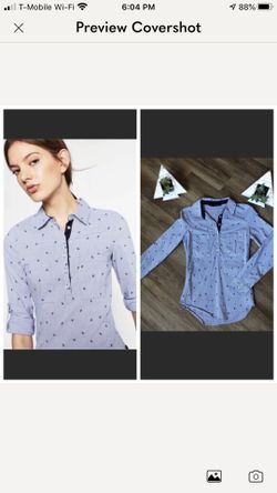 Zara Basic Collection Blue Long Sleeve Dress shirt