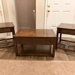 Marion Rectangular End Tables (x2) + Lift Top Cocktail Table - Signature Design By Ashley®