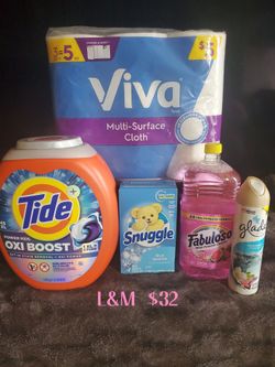 TIDE PODS WITH VIVA PAPER TOWELS BUNDLE
