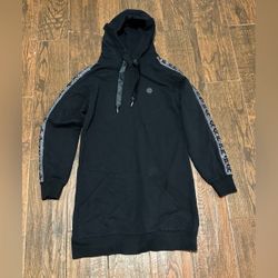 Philipp Plein Black Logo Tape Hoodie Sweatshirt 