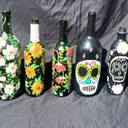 Hand Painted Bottles