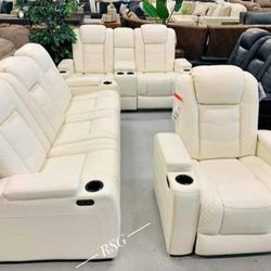 Living Room/Theater Room/Movie Room ⭐ Power Reclining Sofa, Power Reclining Loveseat, Power Recliner Color Options 