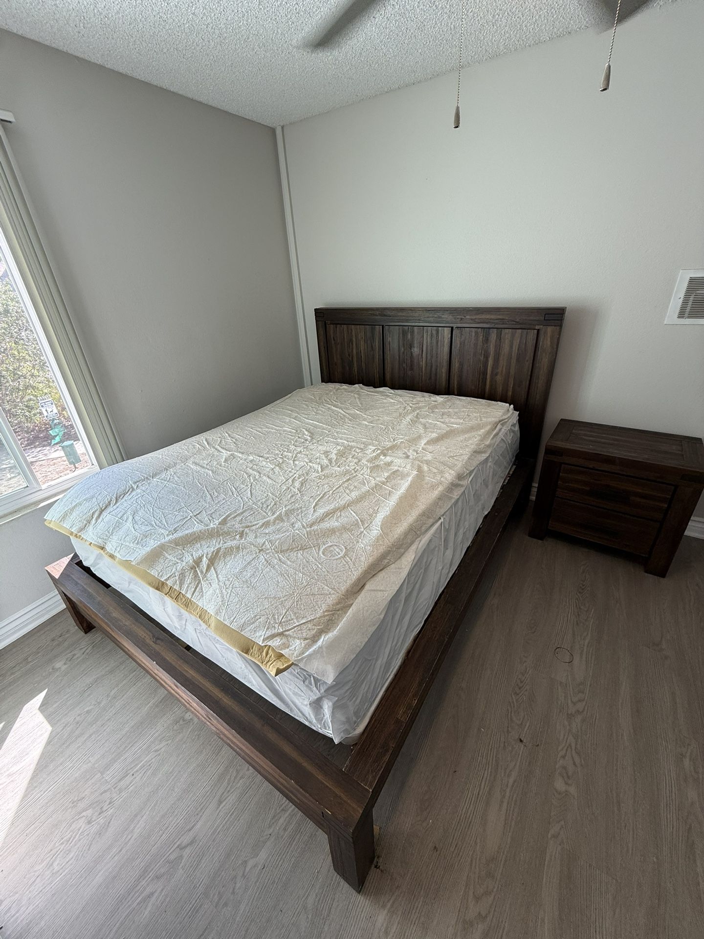 Bed Frame And Side Dresser