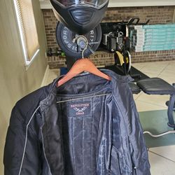Motorcycle Large Jacket And Large Helmet