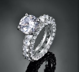 Brand new 3ct Cushion Cut Halo Wedding Rings for Women, 14K Gold Plated AAA Cubic Zirconia Ring, size 7