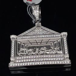 925 Silver CZ Last Supper Pendant 13.30g 182774/9