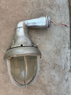 Antique vintage street light primitive industrial