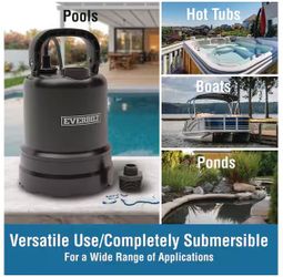 Clear Water Fast with the Everbilt 1/3 HP Submersible Pump