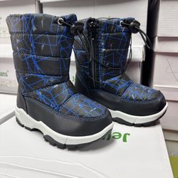 Kids Boys And Girls High Barrel Plus Fleece Winter Snow Boots