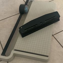 Paper Cutter And 3 Hole Punch