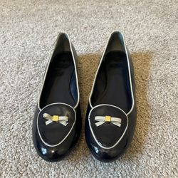 Tory Burch Blue Leather Slip on Flats Size 8M