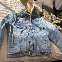 JEAN DENIM FUR JACKET