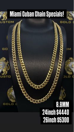 🔥 10KT Miami Cuban Link Chain – Bold Style, Premium Shine 🔥