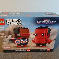 Lego Brickheadz Captain America and Red Hulk (40668) - Brand New!