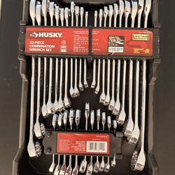 32 piece combination wrench set with organizer new