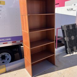 Cherry 5 Shelf Bookcase Cabinet 
