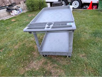 FRANKLIN 36 in. x 24 in., 2-Shelf Utility Cart, Gray