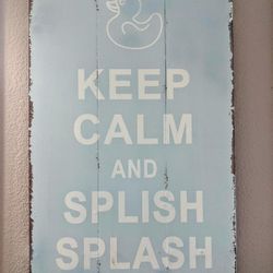 Adorable BATHROOM wood sign/wall Art