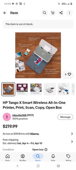 HP Tango X Smart Wireless All-in-one Printer