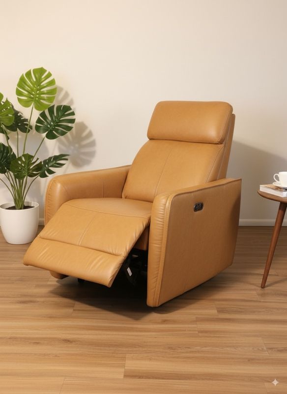 New Leather Recliner-Swivel Chair 