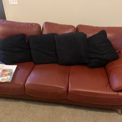 Red Leather Couch