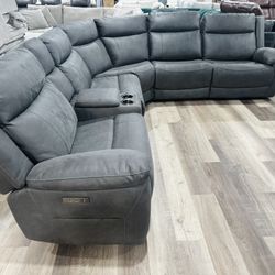 Three Sectionals Available Electric Sectionals With Power Headrest 