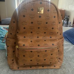 Brand New MCM Cognac Medium Backpack 