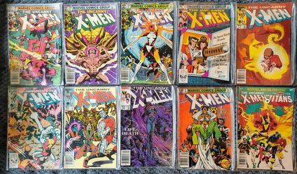 Uncanny X-Men 10 Comic Lot 1982–1985 with New Teen Titans Crossover