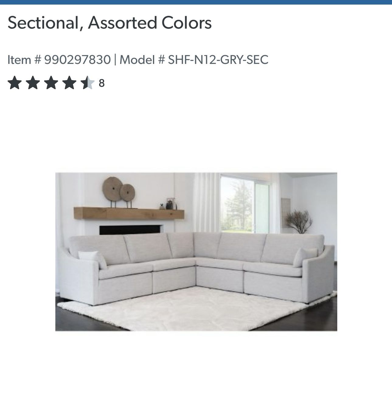 SECTIONAL- NEW IN BOX