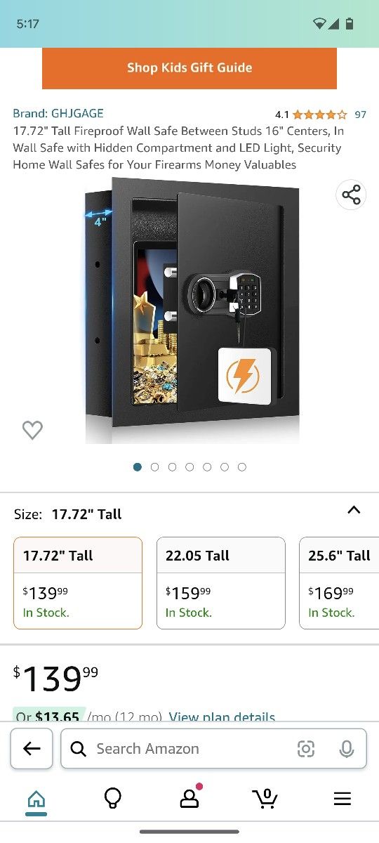 Fireproof Wall Safe