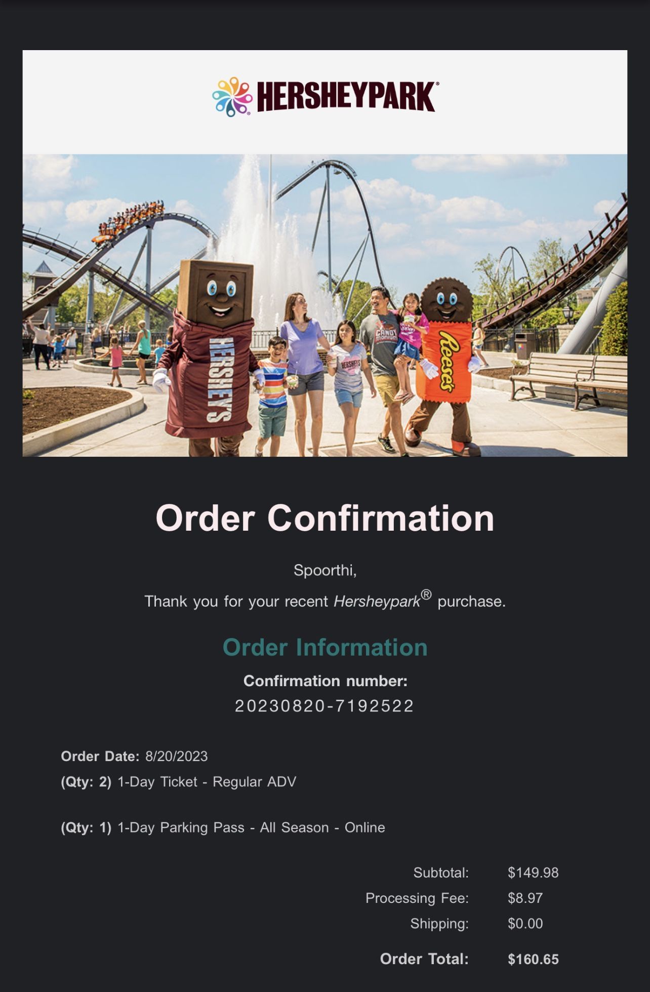 HERSHEYPARK Tickets for Sale in Dulles, VA OfferUp