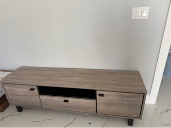 Modern Wood Grain TV Stand Media Console