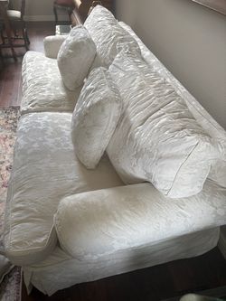 White Floral Sofa
